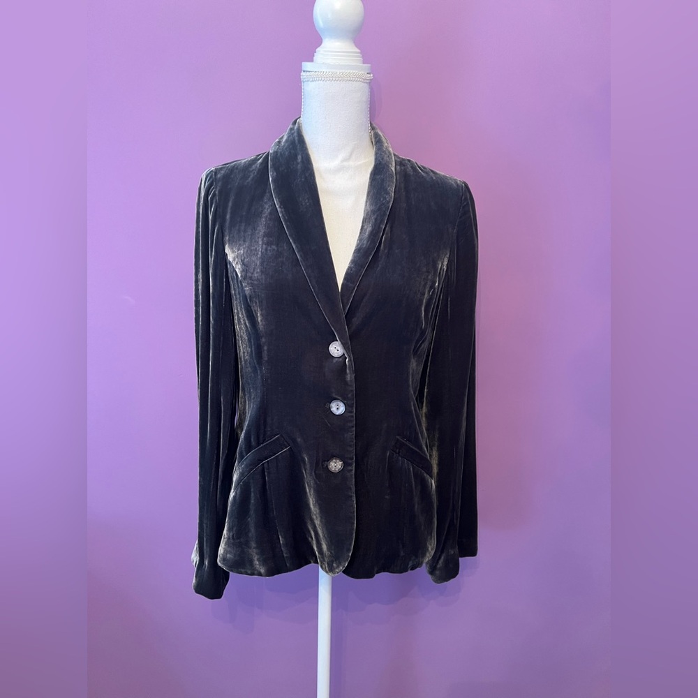 Elegant grey Velvet Women's Jacket Sundance size 10